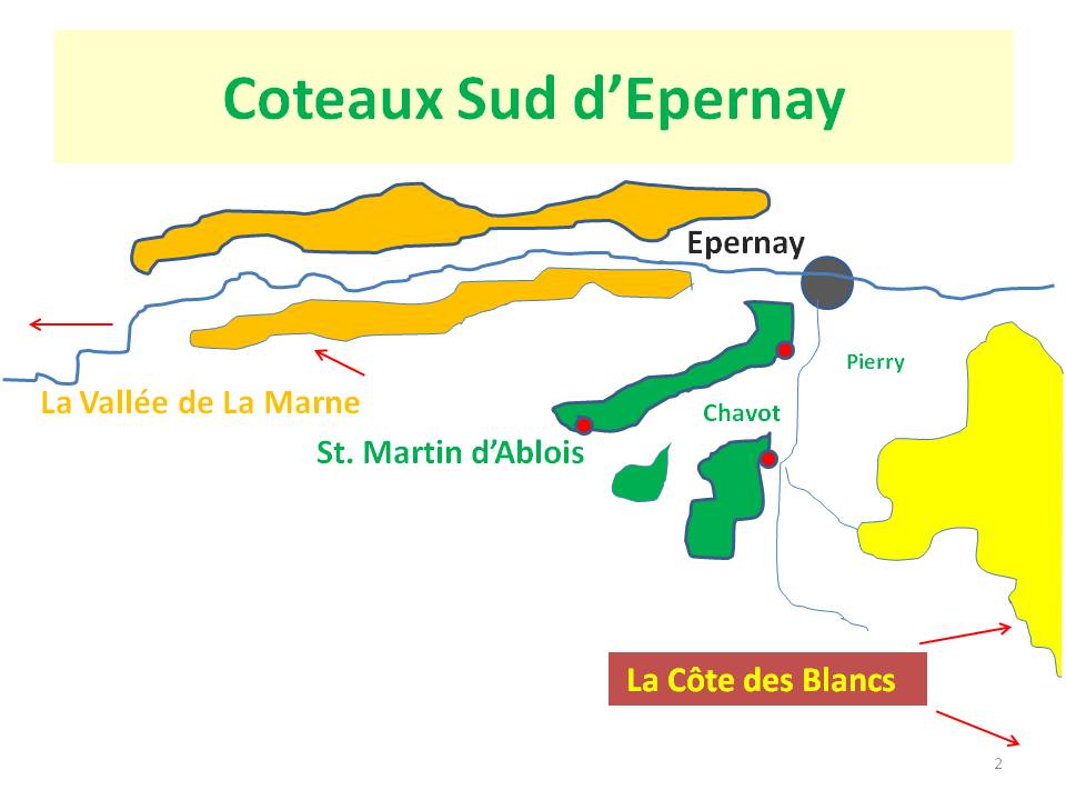 Map of Les Coteaux Sud d'Epernay