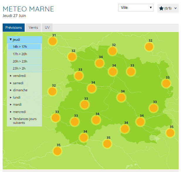 Epernay heat wave